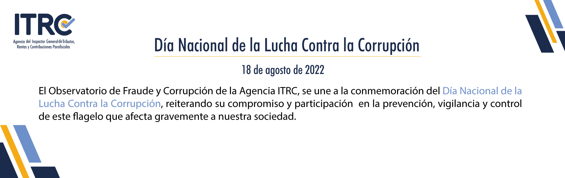 Banner dia nacional de la lucha anticorrupcion